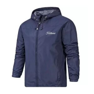 Titleist Men'S Lightweight Casual Stand Collar Pilot Jacket, Solid Color Long Sleeve, Suitable for Spring And Autumn, Easy to Wear And Windproof