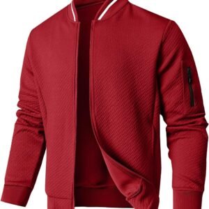 Mens Loose Fit Lightweight Jacket Casual Stylish bomber Jacket