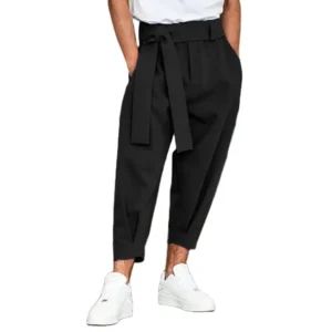 2026 Spring and Autumn European and American Men's Clothing Loose Versatile Casual Solid Color Men's Casual Pants